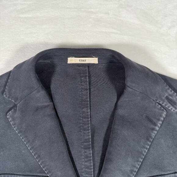 Arthur and Fox Blazer Pea Coat Men Size L 52 Blue Pockets Button Closure Jacket - Picture 2 of 15